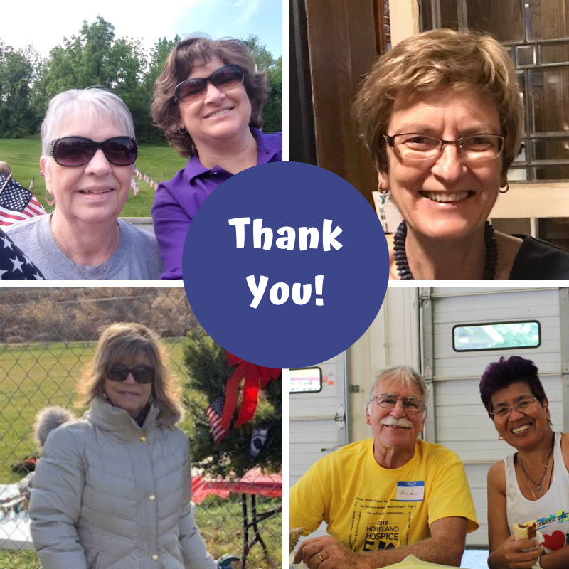 thank you to the homeland hospice volunteers