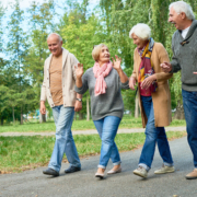 seniors enjoying the outdoors together